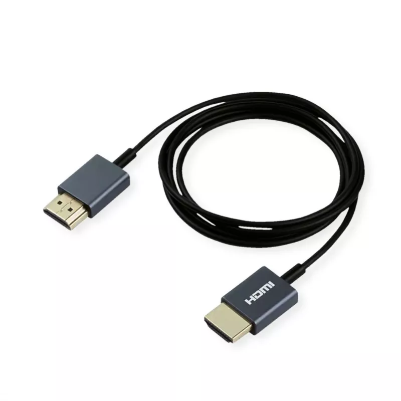 ROLINE cable coaxial HDMI ultrafino 4K60 ST/ST - cable - digital/visualización/vídeo (11.04.5938)