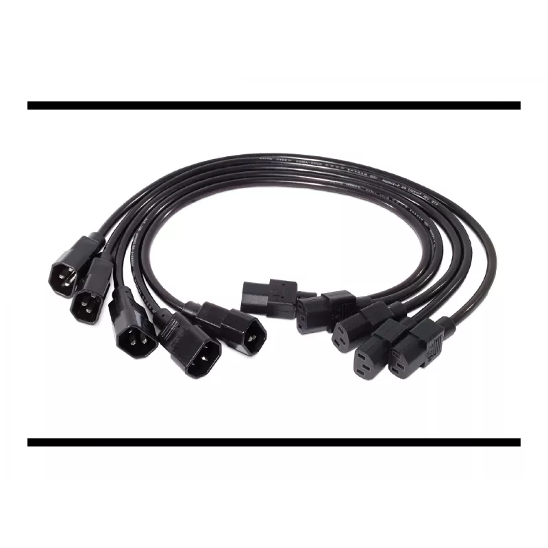 Juego de cables de alimentación APC (5 uds.), C13 a C14, 0,6 m