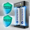 Cargador de pilas everActive LC200 Hogar USB, 2 compartimentos, Li-Ion, compatible con A/AA/AAA/AAAA/C/D, entrada 5 V, salida 4,2 V, negro