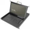 Consola KVM Digitus 17 pulgadas HD LCD 8 puertos VGA teclado alemán