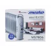 Mesko MS 7806 Radiador eléctrico de aceite, para interior, Blanco, 1200 W
