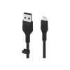 Belkin BOOST CHARGE Flex cable USB-A a Lightning CAA008BT1MBK, 1 m, negro