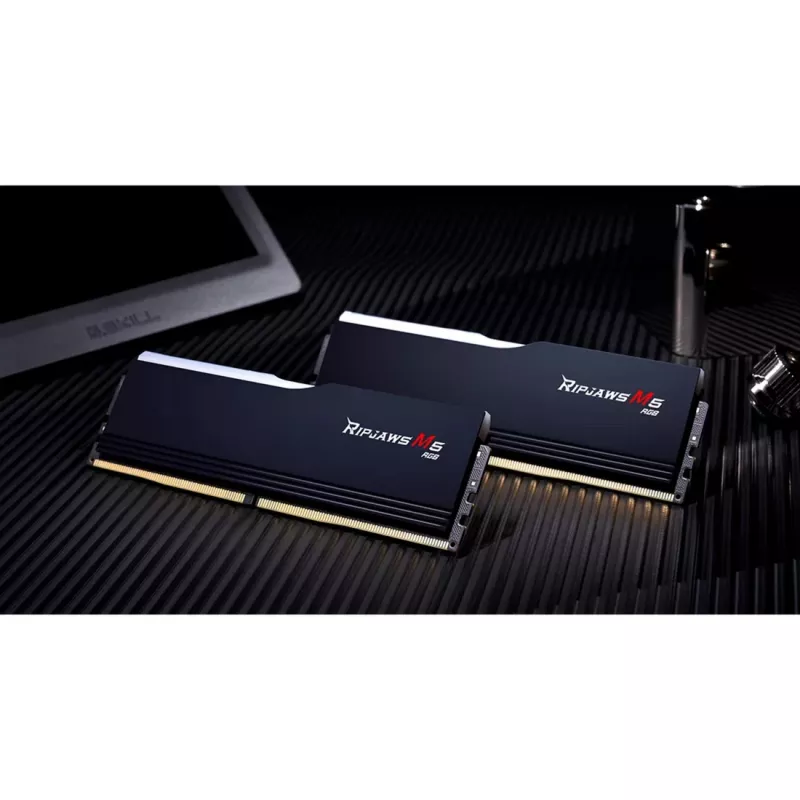 DIMM 32 GB DDR5-6800 (2x 16 GB) Dual-Kit, memoria negra, F5-6800J3445G16GX2-RM5RK, Ripjaws M5 RGB, INTEL XMP
