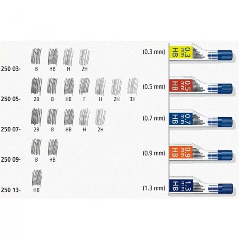 Recambio de mina Staedtler 250 05-HB Gris 0,5 mm