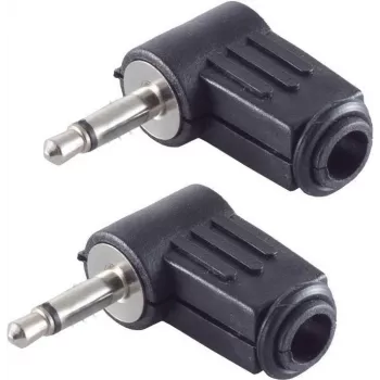 Conector de cable shiverpeaks BS51100-W2 3,5 mm negro macho 2 uds.