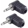 Conector de cable shiverpeaks BS51100-W2 3,5 mm negro macho 2 uds.