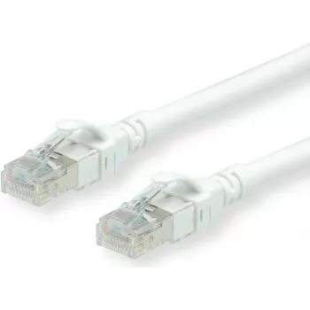 ROLINE - Cable de parcheo - RJ-45 (M) a RJ-45 (M) - 50 cm - SFTP, PiMF - CAT 6 - Libre de halógenos, encapsulado, hilo flexible - Blanco (21.15.2660)