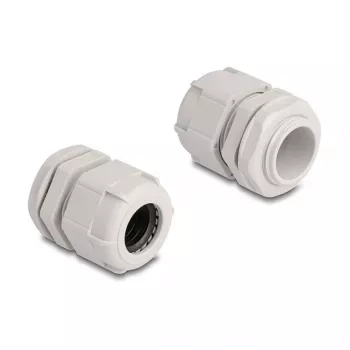 Prensaestopas M25 DELOCK 10 uds., plástico, gris