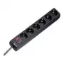 Hama 00030394 protector contra sobretensiones negro 6 tomas AC 230 V 1.4 m