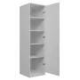 Armario ropero Top e Shop SD-50 BI con 5 baldas, 1 puerta, marco blanco