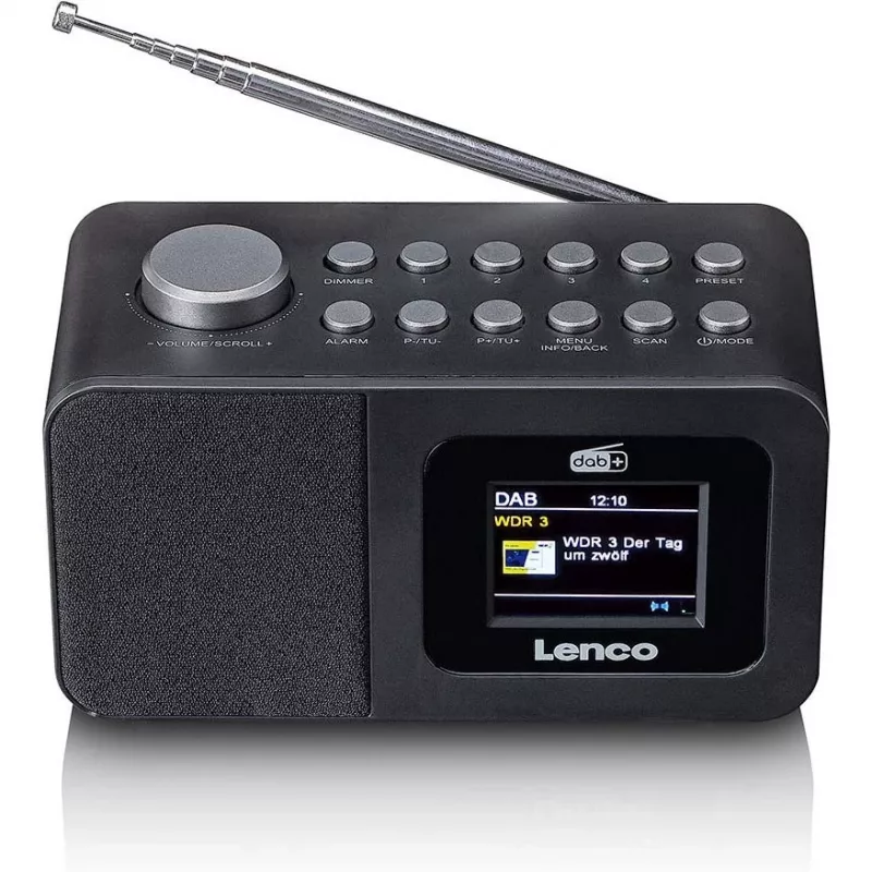 Lenco CR-625BK radiodespertador DAB+/FM con Bluetooth y carga inalámbrica, negro