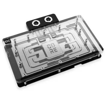 Backplate Alphacool 10259 aluminio cromo cobre negro 153,3 mm
