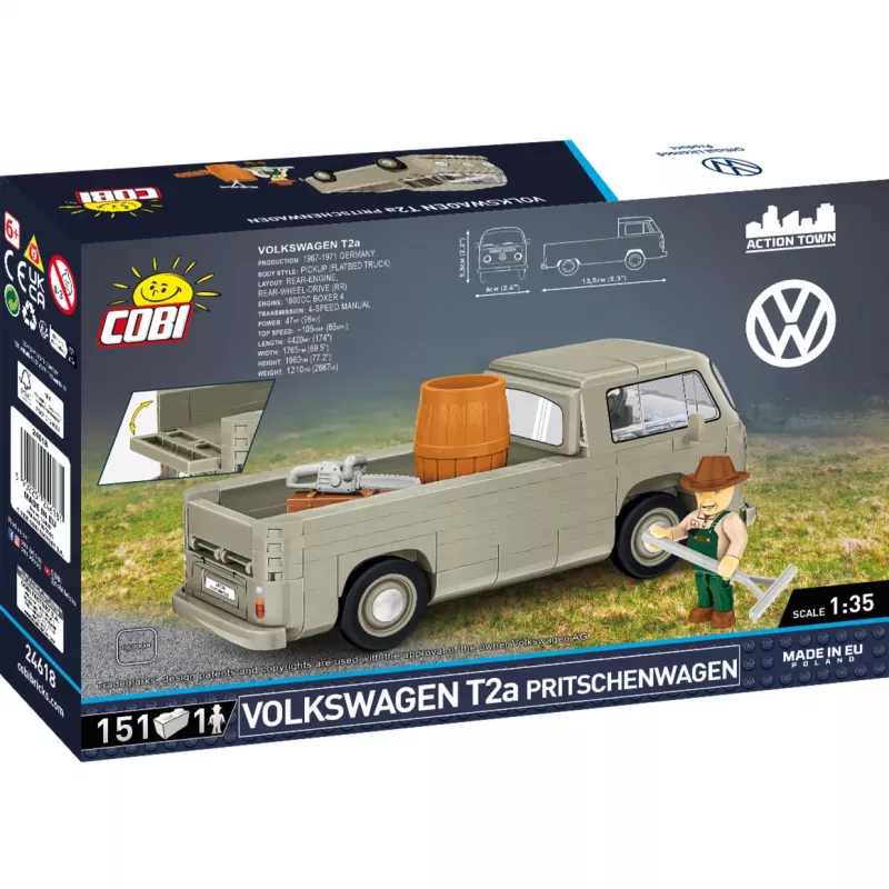 Maqueta Cobi Volkswagen T2a Pritschenwagen 1:35 gris