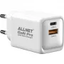 Fuente de alimentación ALLNET PSU-GaNPD-USB-1A1C-45W cargador GaN USB-C PD y USB-A QC de 45W