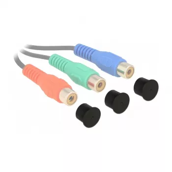 DeLOCK 60168 Tapa antipolvo para conector cinch hembra, negro, 10 uds.
