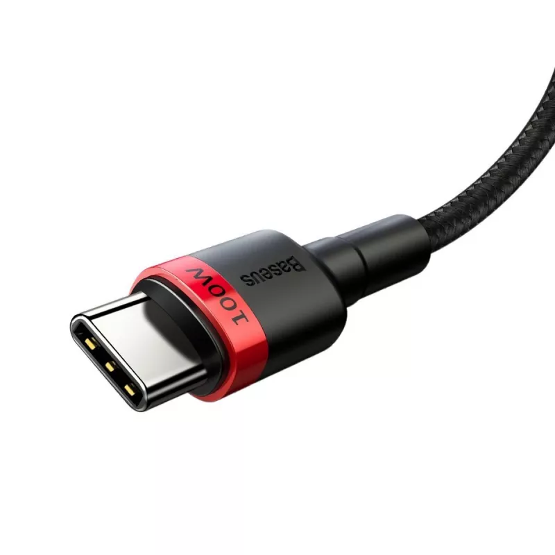 Baseus Cafule PD2.0 100W cable USB a Type-C de carga rápida (20V 5A) 2m rojo+negro