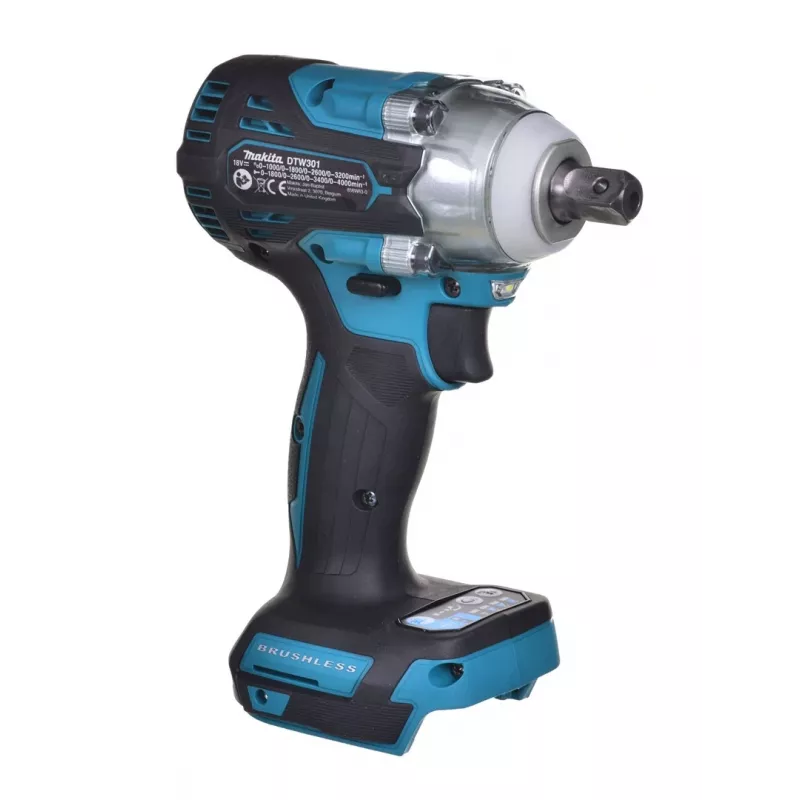 Llave de impacto a batería MAKITA DTW301Z 1/2 18V negra, azul