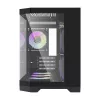 Darflash FT418 Caja de ordenador + 6 ventiladores aRGB (negro)