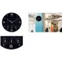 Reloj de pared unilux ON TIME, cuarzo, Ø 300 mm, caja negra, números blancos, segundero, caja de plástico