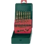 Juego de brocas Metabo 627156000 — HSS, recubiertas de TiN, 19 piezas