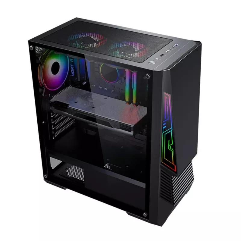 Carcasa | GOLDEN TIGER | Factores de forma de placa base compatibles ATX/micro ATX | Negra | Semitorre | Buffalo M730i | BUFFALOM730I