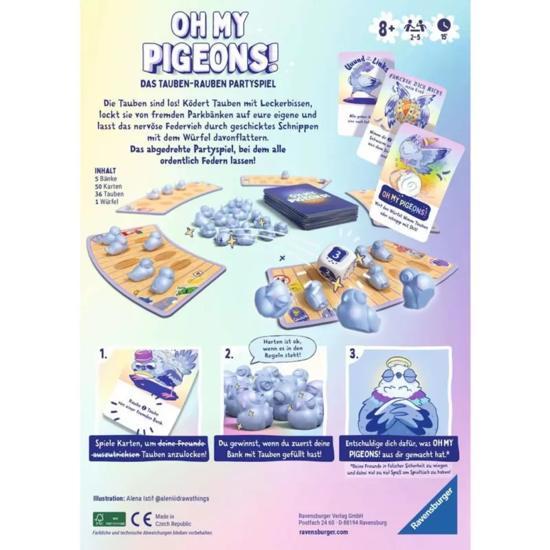 Oh my Pigeons, juego de cartas