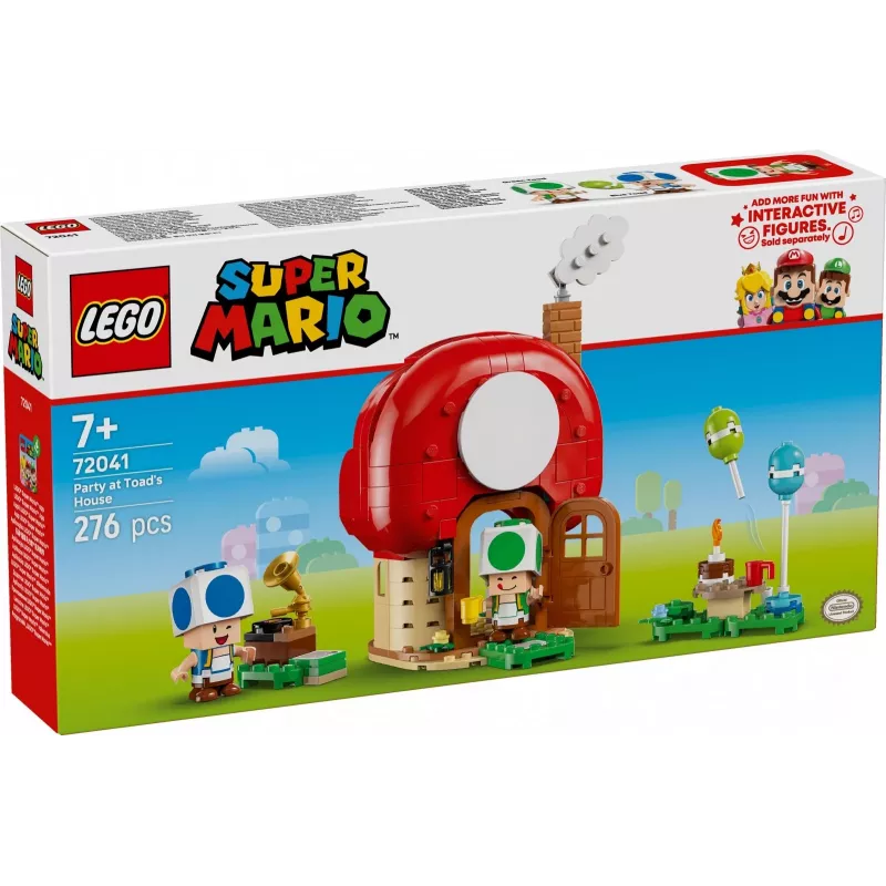 LEGO Super Mario Party im Toad-Haus Set 72041 con funciones de juego interactivas