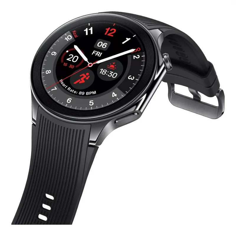 OnePlus Watch 2 - 46 mm - smartwatch con correa - fluoroelastómero - tamaño de muñeca: 140-210 mm - pantalla 3,63 cm (1,43