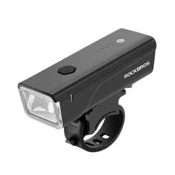 Rockbros Luz de bicicleta + cable USB-C - USB-A 260 lm negro