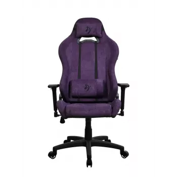 Silla gaming Arozzi Torretta SoftFabric Morado – diseño ergonómico, reposabrazos ajustables, respaldo reclinable