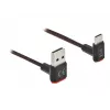 Cable USB DeLOCK EASY-USB 2.0 conector macho Type-A a conector macho Type-C acodado 0,2 m negro
