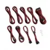 Kit de cables CableMod PRO Series ModMesh C-Series RMi & RMx - kit de cables de alimentación - moldeado - Blood Red (CM-PCSR-FKIT-NKBR-R)
