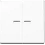 Interruptor de luz Jung A 595 KO5 WW, blanco, tecla simple, variante de superficie/empotrar
