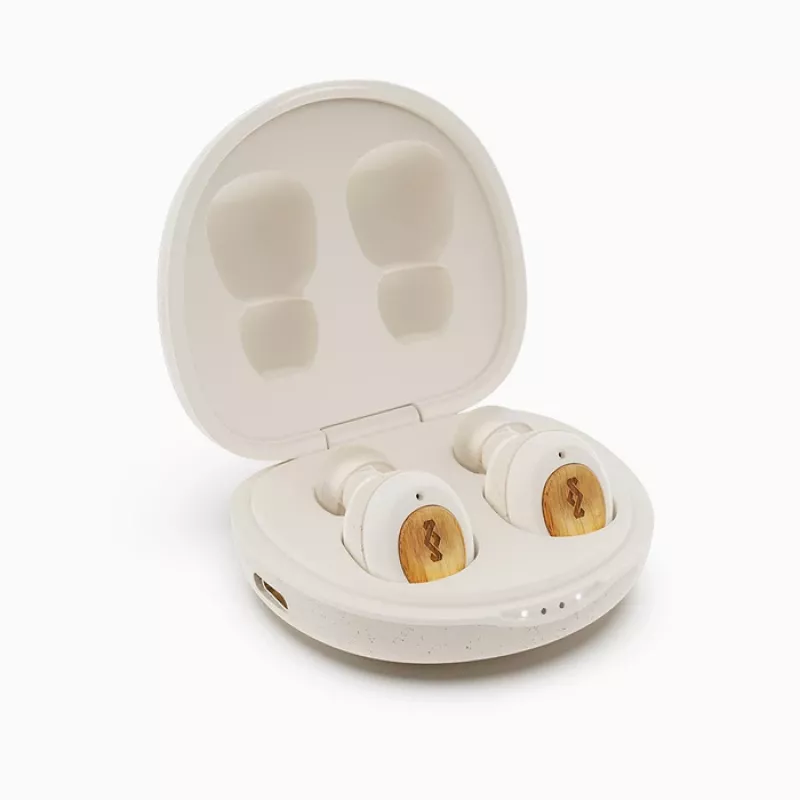 Auriculares inalámbricos Marley True Wireless Earbuds Champion con micrófono integrado Bluetooth Cream