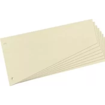 Herlitz 10838464 Tiras separadoras de cartulina manila, trapezoidales, A4, perforadas, 120 x 230 mm, gamuza