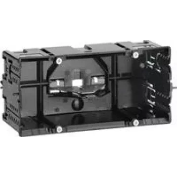 HAGER GLS55002 Caja de empotrar 2 tomas para perfil BR C (GLS55002)