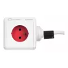 Allocacoc 2304/FREXPC regleta de enchufes 3 m 5 tomas AC interior rojo, blanco