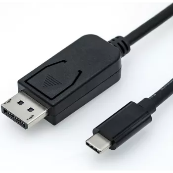 Roline - Adaptador de vídeo externo - USB-C 3.1 - DisplayPort - Negro