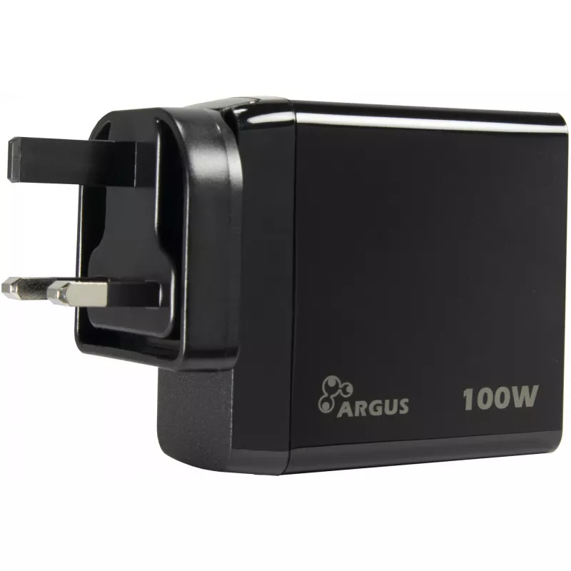 Cargador PD INTER-TECH PD-3100 100W USB-C negro fuente de alimentación rápida