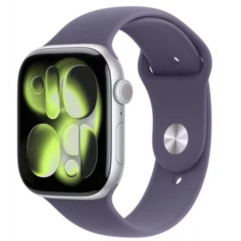 Apple Watch Series 11 GPS + Cellular 42mm caja de aluminio plateado con correa deportiva Purple Fog - M/L