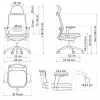 SPECTRUM silla de oficina ergonómica negra