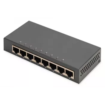 Switch no gestionado Digitus 8 puertos Gigabit Ethernet 10/100/1000 carcasa metálica