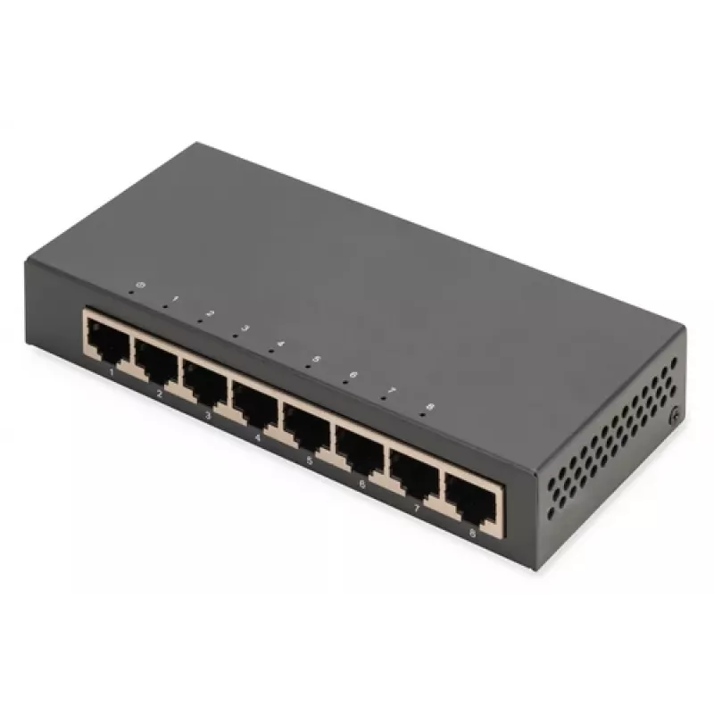 Switch no gestionado Digitus 8 puertos Gigabit Ethernet 10/100/1000 carcasa metálica