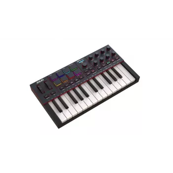 Teclado MIDI AKAI MPK MINI 4 negro – 25 teclas, 8 pads, 8 codificadores, arpegiador, USB-C, salida MIDI