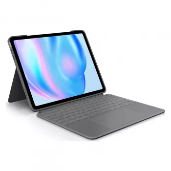 Teclado Logitech Combo Touch QWERTY danés finlandés noruego sueco Smart Connector gris