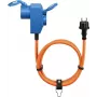 Cable adaptador de camping Goobay 1,5 m naranja conector macho CEE a conector hembra schuko IP44