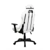 Silla gaming Arozzi Torretta SoftPU — blanco, revestimiento Soft-PU, reposabrazos ajustables, respaldo reclinable