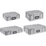 Caja de almacenamiento allit ProfiPlus EuroCarry 417 — gris polipropileno con tapa
