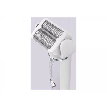 Depiladora Panasonic ES-EY30A – 60 pinzas, 3 velocidades, en húmedo y en seco, a pilas, blanco/lila