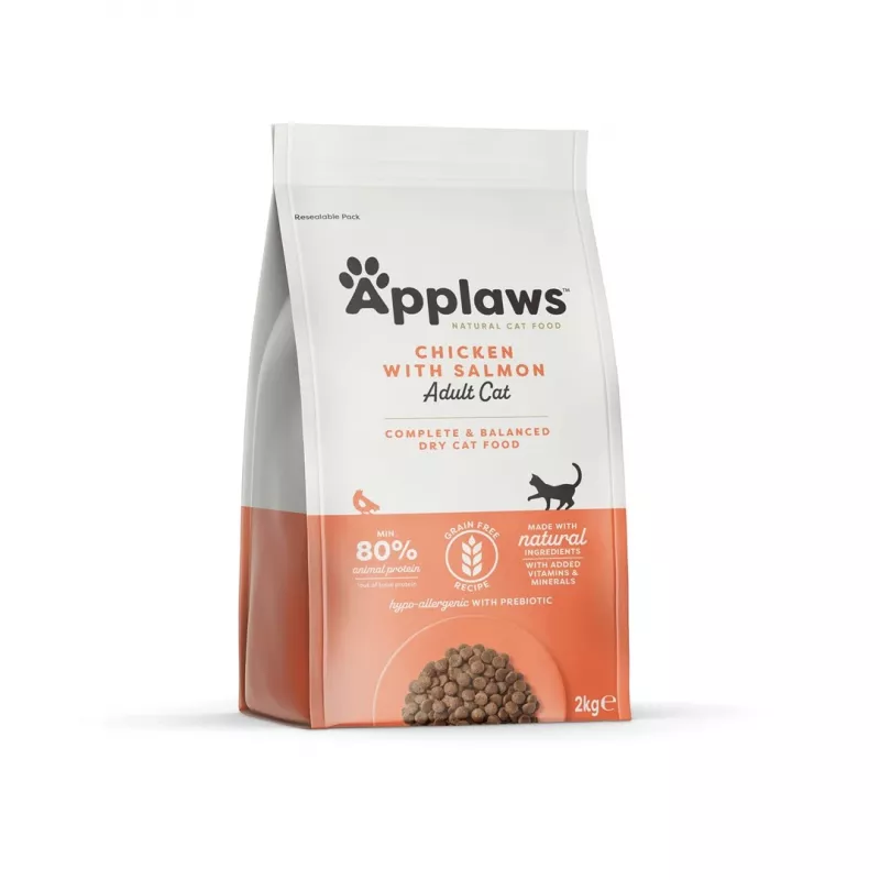 Applaws pienso seco para gatos, pollo con salmón, 2 kg